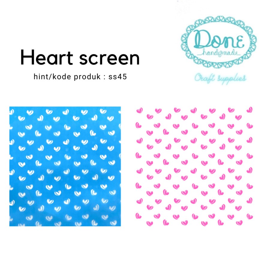 Silk screen love heart texture sheet clay tool valentine alat resin alat dekorasi resin art ss45