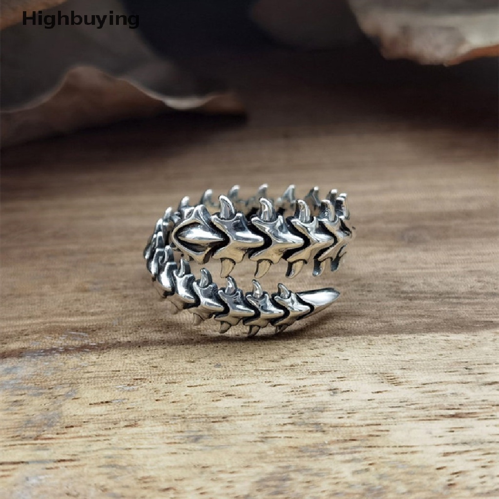 Hbid Cincin Model Terbuka Bahan Metal Desain Lipan Gaya Punkgothicvintage Untuk Priawanita