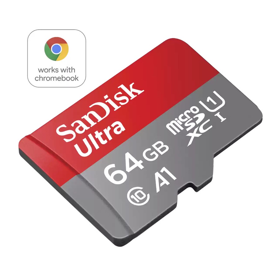 Micro SD SanDisk Ultra SDXC 64GB 120MB/s with Adapter for Chromebook