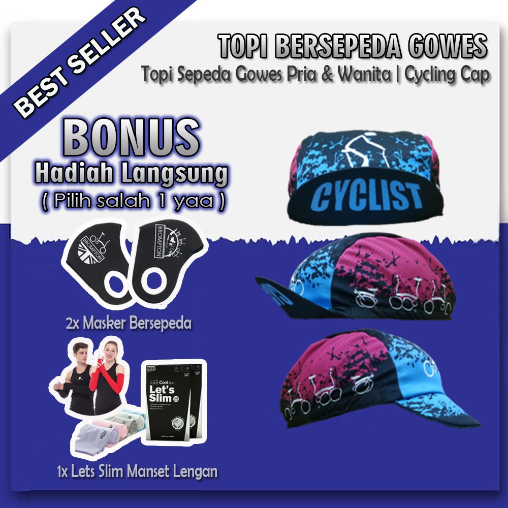 Cycling Cap Topi Lipat Sepeda Gowes Bicycle Bike Cycle Hat