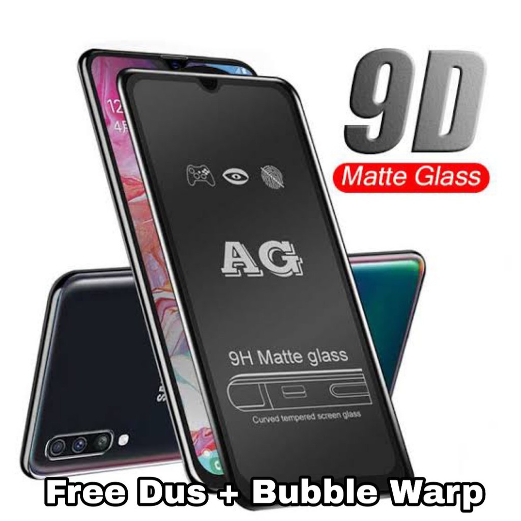 MATTE tempered glass 9D full screen REALME 7/7 PRO/7i/6 Pro/X/XT/X2 PRO/X50 PRO/2/3 PRO/5 PRO/5i/5s