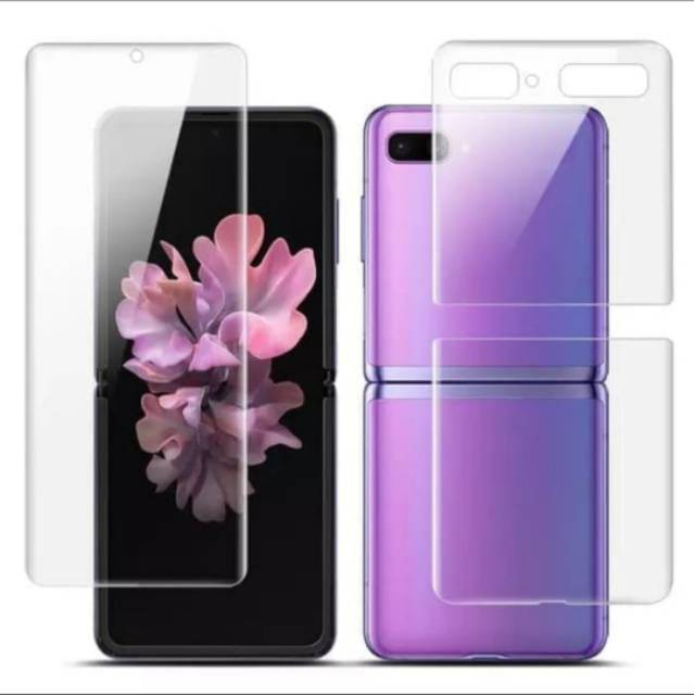 Pelindung Layar Samsung Galaxy Z Flip 1 (generasi pertama) Paket 3 in 1 berbahan hydrogel