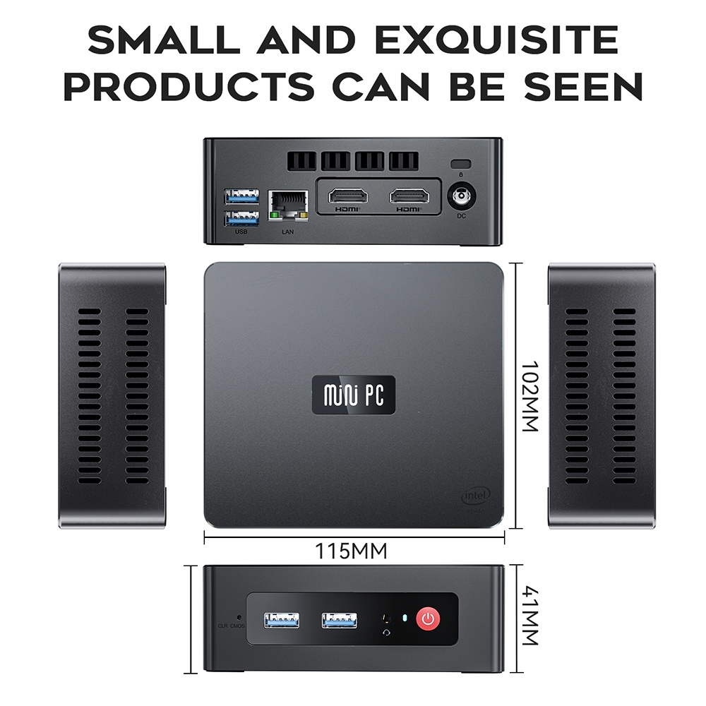 Mini Pc Beelink GKmini 8/256GB SSD Intel Quad J4125 Dual HDMI Windows 11 pro Dual Display