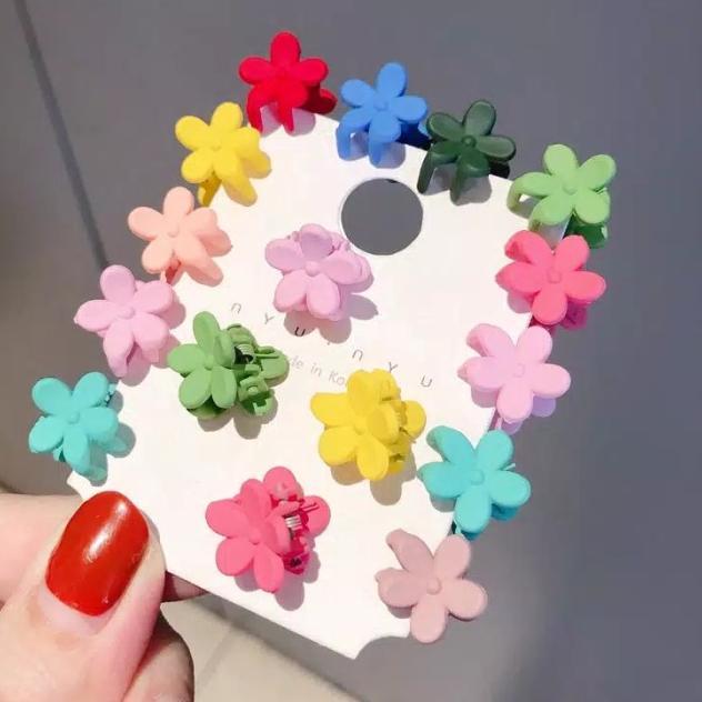 ➨ Jepitan jepit rambut kecil bentuk bunga warna pastel anak perempuan ❈