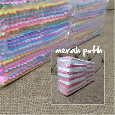 

GROSIR PER 12PCS - KERTAS KREP POTONG MERAH PUTIH / HUT RI / DIRGAHAYU RI/ KREP POTONG MIX WARNA