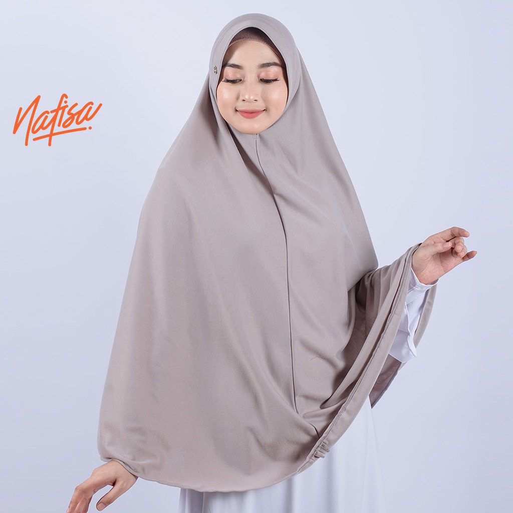 Jilbab Instan Bergo Nafisa ASHA | Hijab Instan Syar'i Kerudung Bergo Pad Kecil Antem Hijab Instan Kaos TC Jilbab Pad Kaos Polos