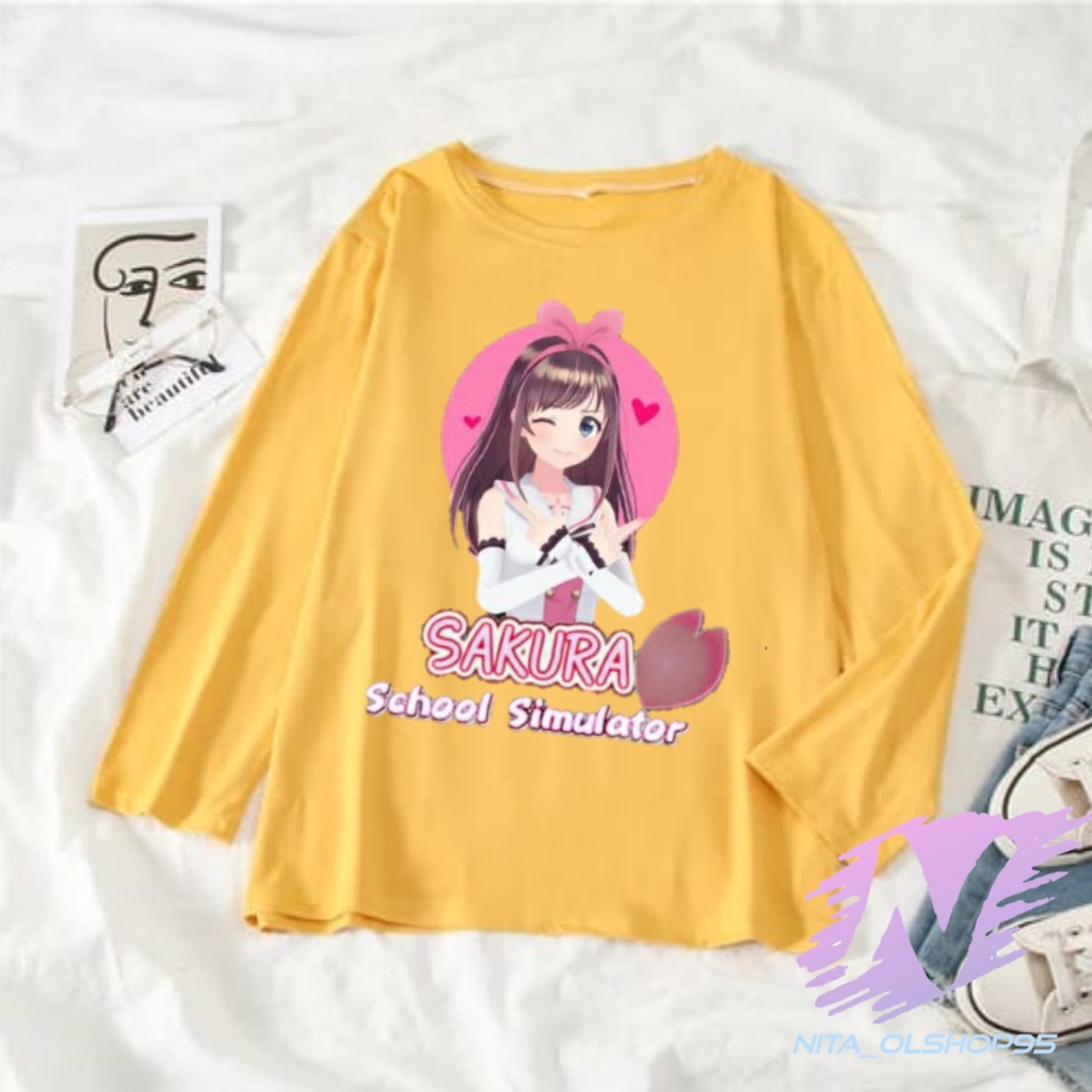 sakura school simulator terbaru baju kaos anak sakura school simulator lengan panjang