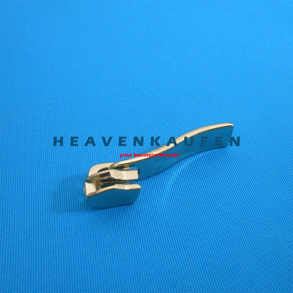 Kepala Resleting / Kepala Zipper No 5 Model Gelombang Wave Nikel Silver