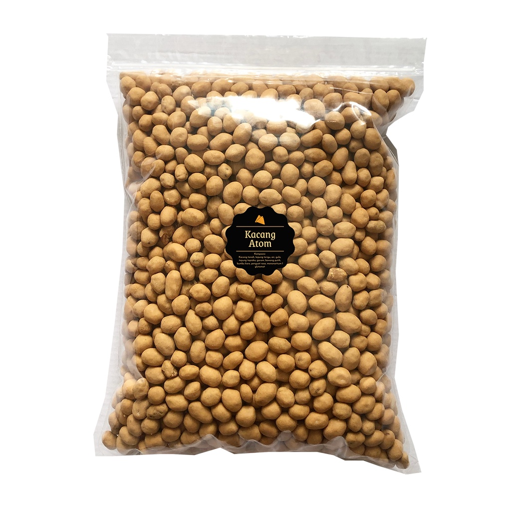 [DELISH SNACKS] Kacang Atom (Grosir) 250gr 500gr 1 KG / Snack Cemilan Camilan Grosiran Kiloan