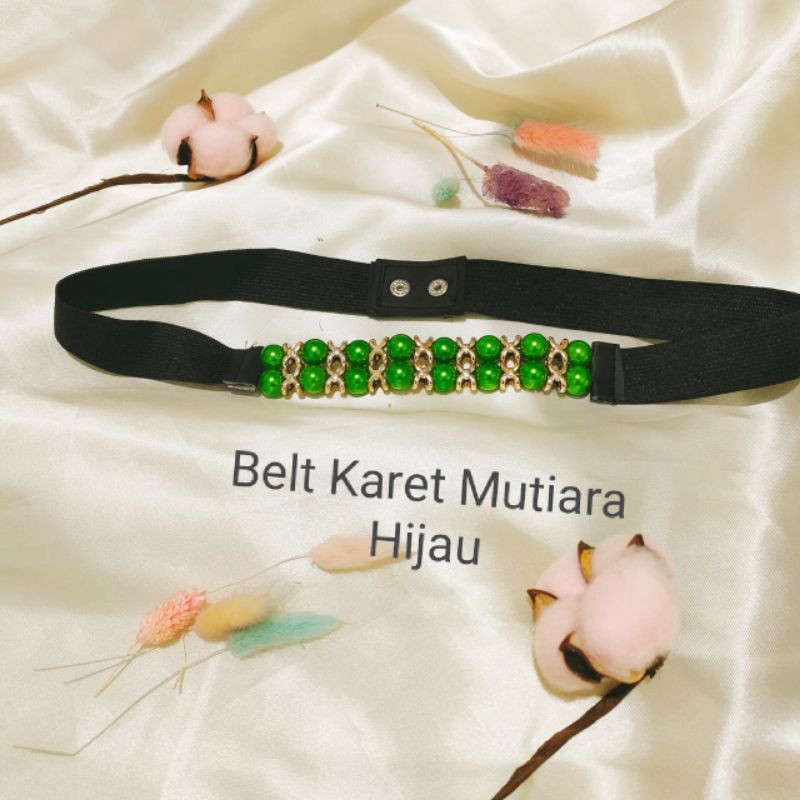 Lx Ikat Pinggang Belt Karet Mutiara 7 baris