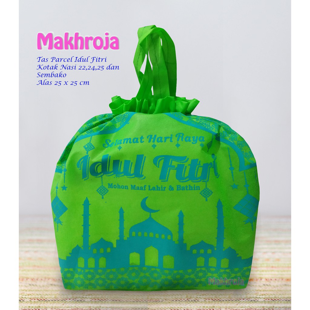 

Tas Goodie Bag Parcel Lebaran Idul Fitri Serut 24 Jumbo Hijau