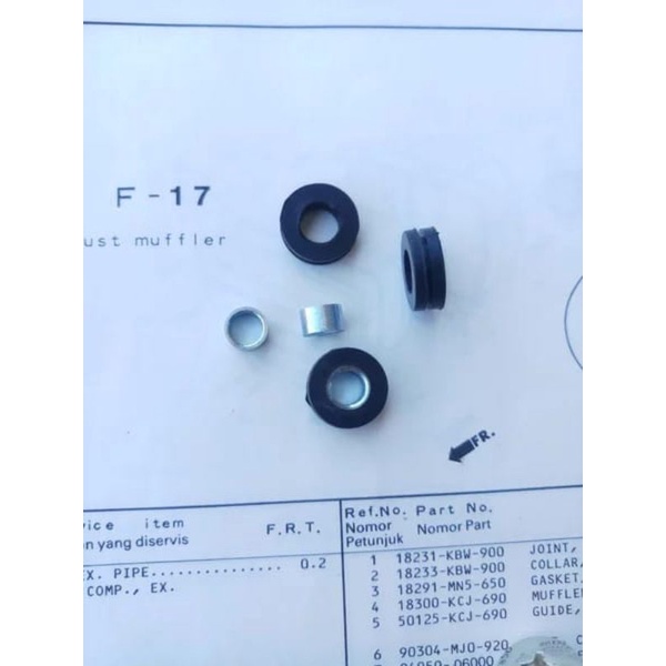 karet & bosh cover knalpot honda tiger revo