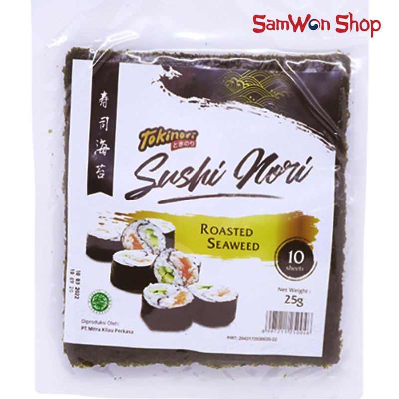 

TOKINORI SUSHI NORI ROASTED SEAWEED 10 SHEET 23 GR - RUMPUT LAUT GIMBAB 10 LEMBAR