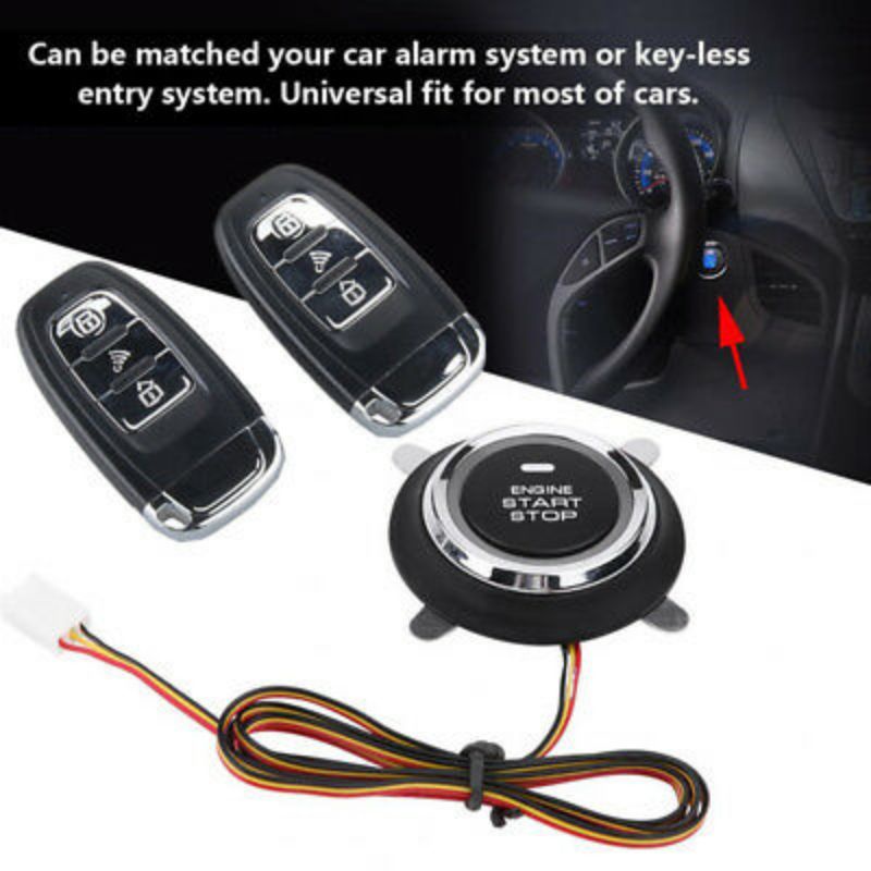 keyless entry push start engine auto lock mobil universal