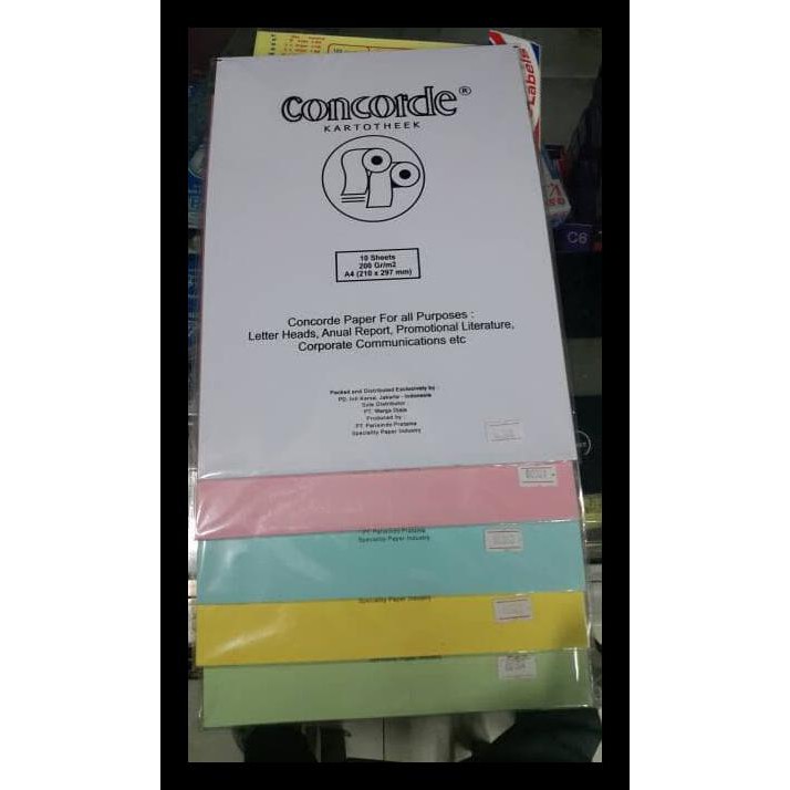 

Kertas Concorde 200 Gr Isi 10 Pc. Ukuran A4 Terbatas