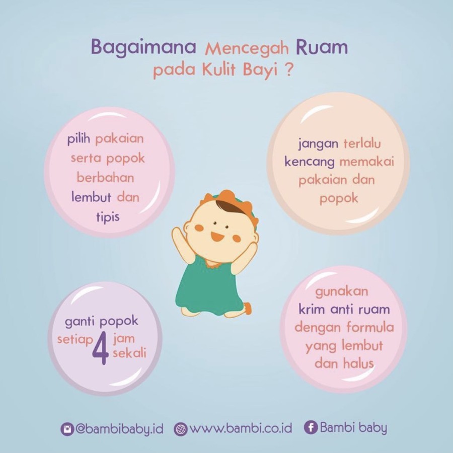 Bambi Diaper Rash Cream 50ml / Krim Popok Bayi