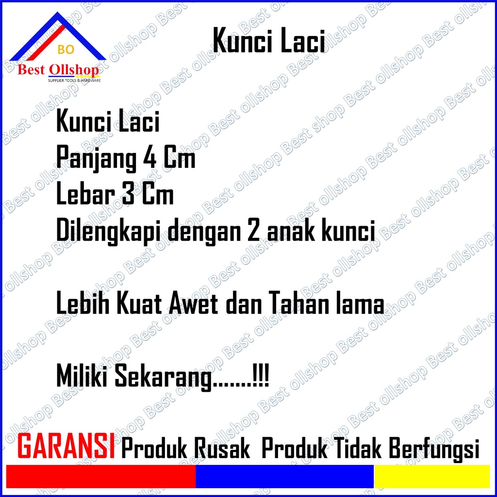 Kunci Laci / Kunci Lemari / Kunci laci Meja Kerja / Kunci Loker Drawer Lock 101 / Slot Laci Murah