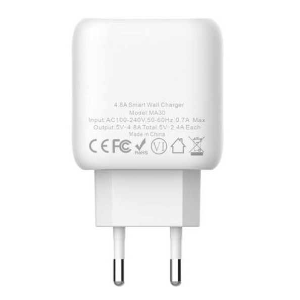 Marakoko Dual Port USB Wall Charger 24W 2.4A MA30