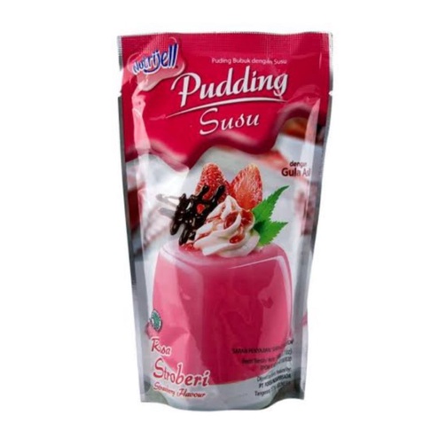 

Pudding susu rasa stroberi