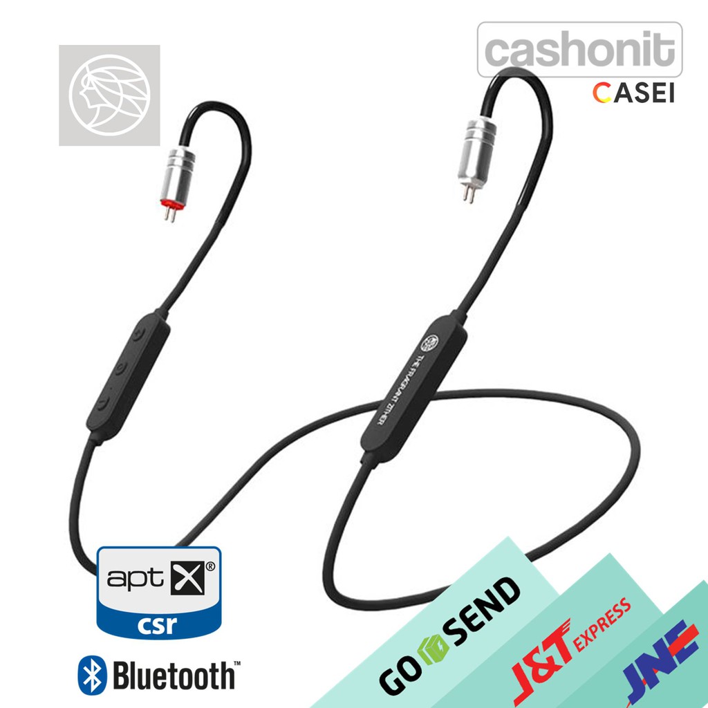 TFZ BC-01 2 PIN 0.78mm Kabel Bluetooth APTX with Mic - Hitam