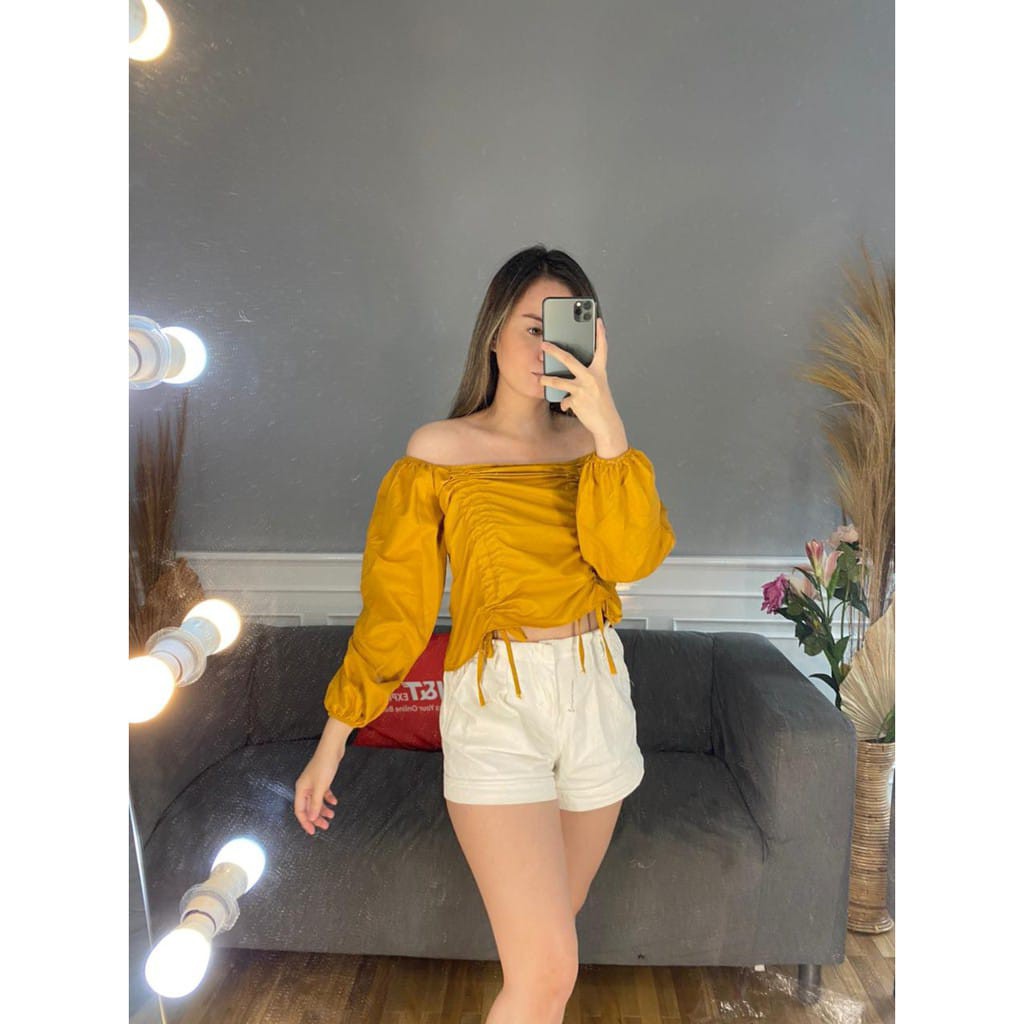 TOP AMANDA / BLOUSE WANITA / SABRINA SERUT / ATASAN WANITA