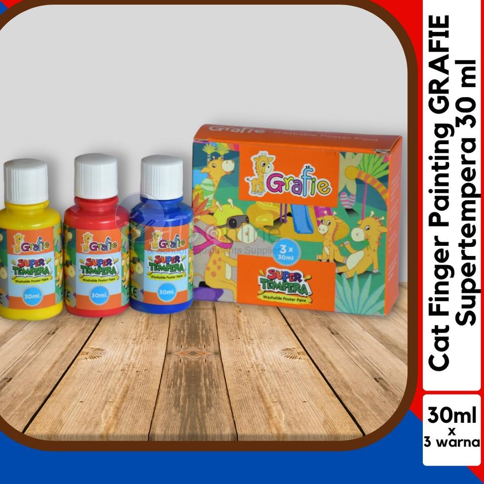 

テ GRAFIE Super Tempera 3 Warna @30ml Cat Finger Painting ㅖ