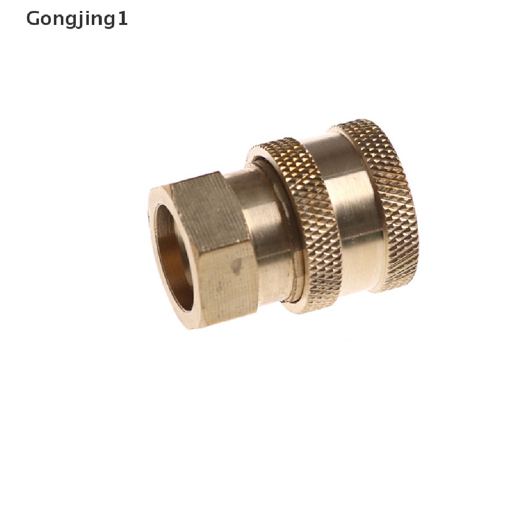 Gongjing1 Konektor Coupler Female NPT 1 / 4 &quot;Bahan Kuningan Untuk Mesin Cuci