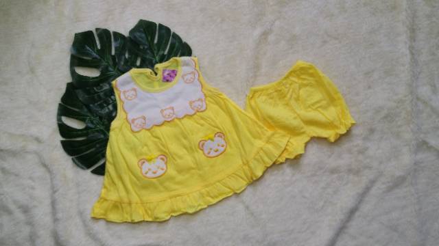 Ss#1002 Setelan Bayi 3-12 bulan / Dress Baby Orin Bahan Kaus