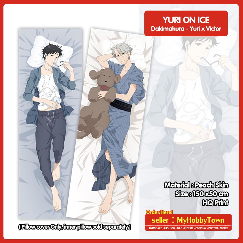 Sarung Bantal Anime Dakimakura Yuri On Ice : Yuri x Victor