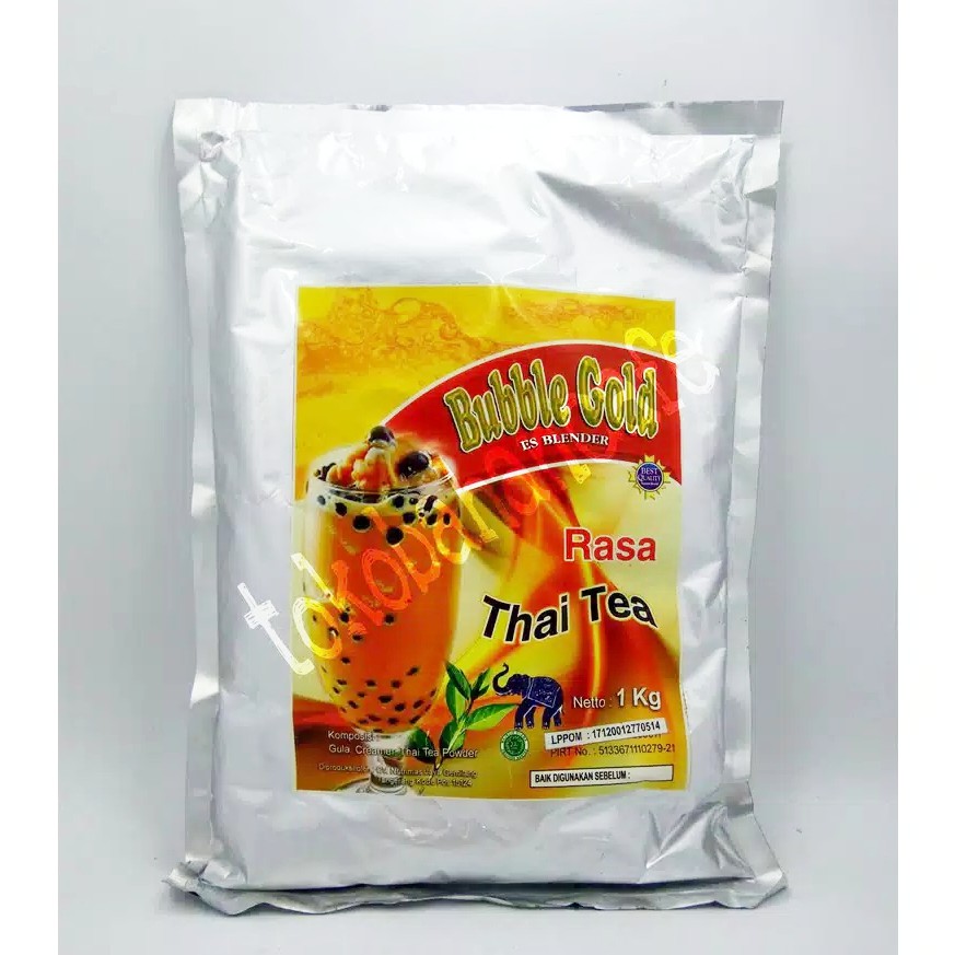 Jual Bubuk Minuman Thai Tea Powder Bubble Gold 1 Kg Grosir | Shopee ...