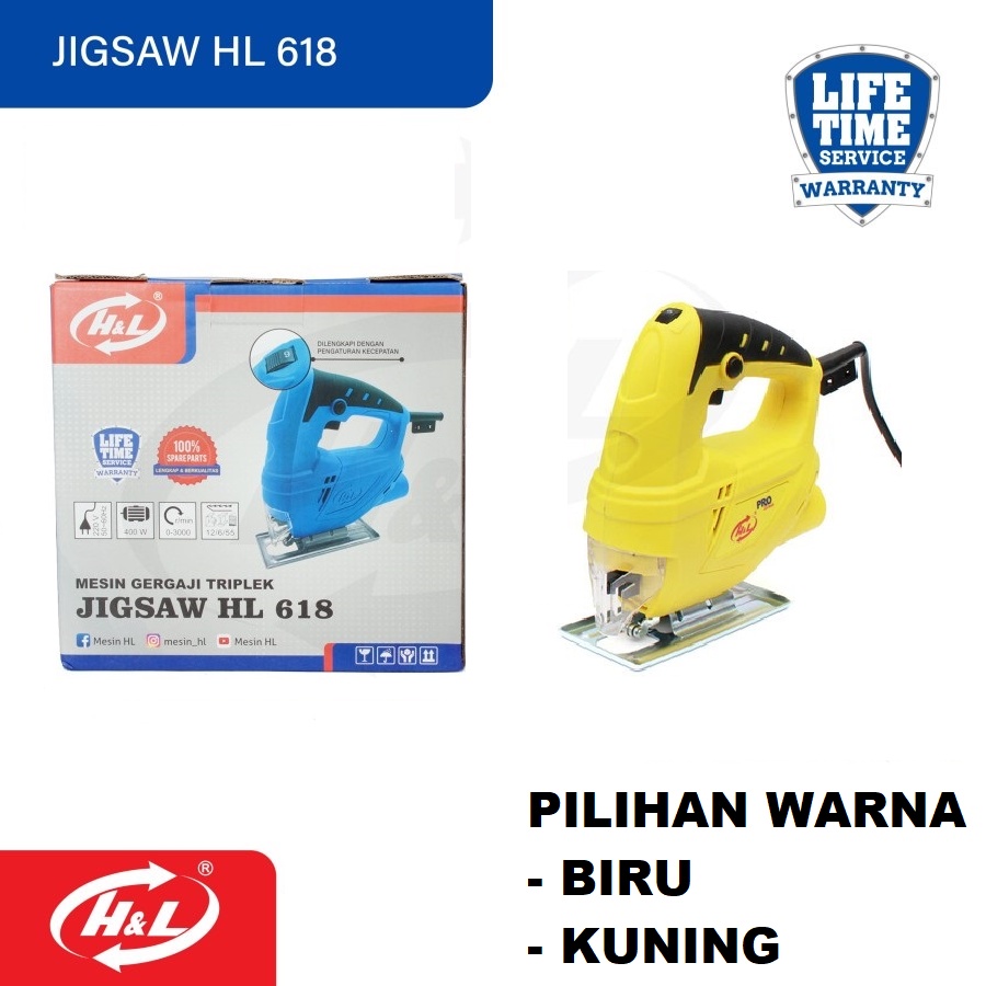 Mesin Gergaji Jigsaw Potong Triplek H&amp;L HL PRO 618 Variable Speed