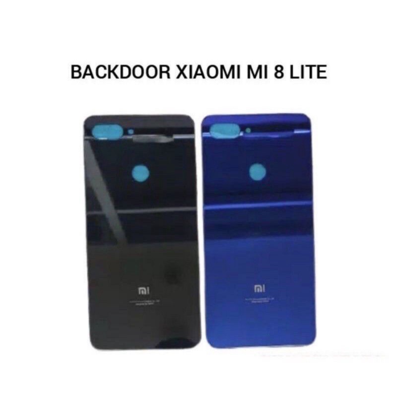 CASING BACKDOOR BACKCOVER TUTUP BELAKANG XIAOMI XIOMI MI 8 LITE ORI mi8 lite ORIGINAL BAHAN KACA