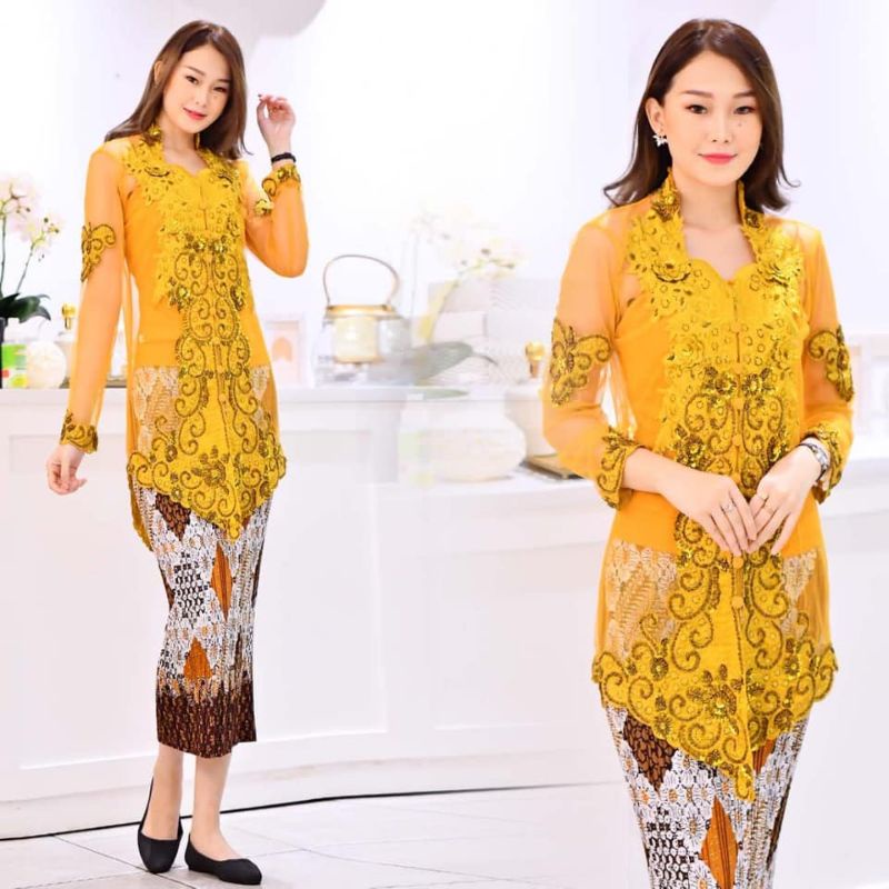 REALPICT SETELAN KEBAYA PAYET BORDIR/KEBAYA PAYET MODERN/KEBAYA PAYET PANJANG