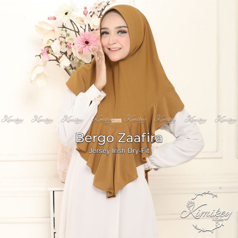 (Original Kimikey) Bergo Zaafira by Kimikey Hijab - Hijab Instan Rempel - Jersey Irish