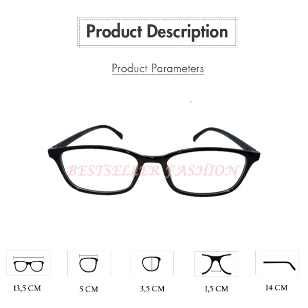 Kacamata Anti Radiasi Kacamata Bingkai Kotak Kecil Wanita dan Pria Fashion Eyeglasses Lensa Blue-ray Kacamata Gaya Anti Sinar Biru FREECASE
