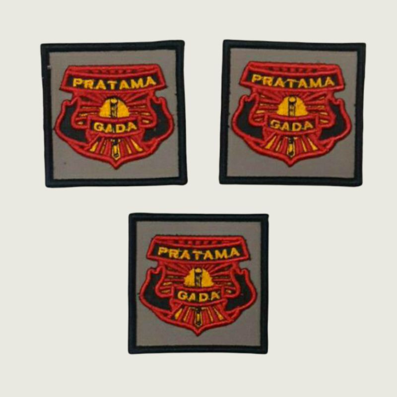 PATCH EMBLEM GADA MADYA SATPAM SECURITY TIMBUL BET BORDIR BADGE GADA PRATAMA BEDGE GADA UTAMA