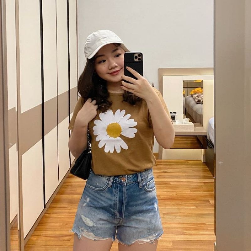 kaos wanita daisy - mocca | kaos wanita murah