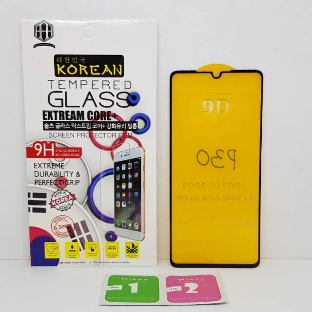 KOREAN Tempered Glass Huawei P30 6.1 inchi FULL SCREEN TG 5D Huawei P30 FULL GLUE Anti Gores Kaca