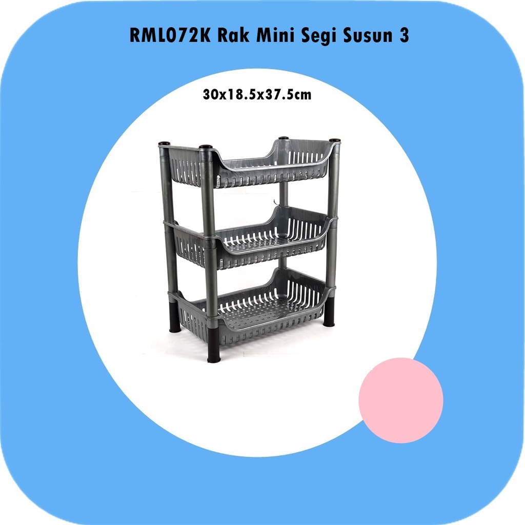 RML072K Rak Mini/Rak Dapur/Rak Bumbu Segi Susun 3