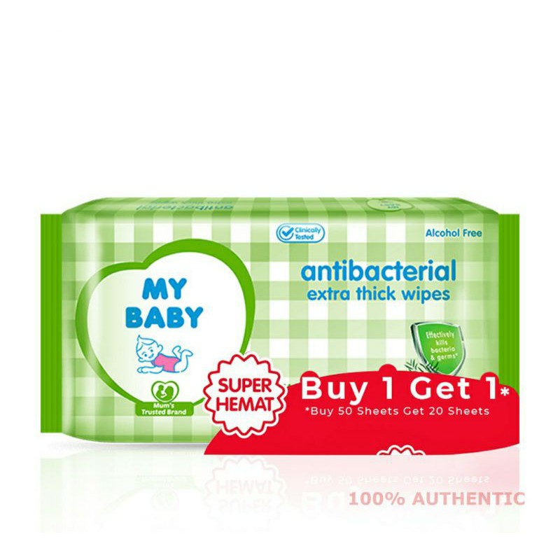 My Baby Wipes 50+50Sheets - My Baby Tisu Basah 50+50Lembar