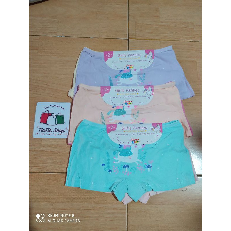 Celana dalam boxer anak perempuan Sorex kids girl sk 1302 (2pcs)