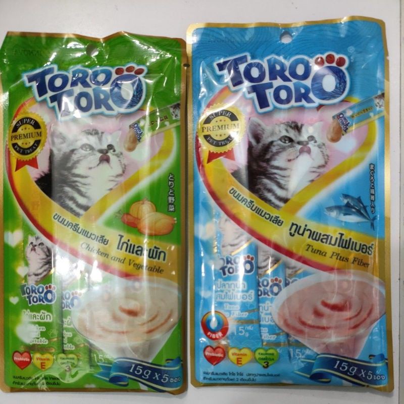 Toro-Toro 60gr Isi 5pcs/Snack kucing Toro-Toro 69gr