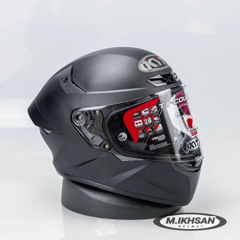 Helm KYT TT Course Black Doff / TTC Black Doff / Produk Original KYT