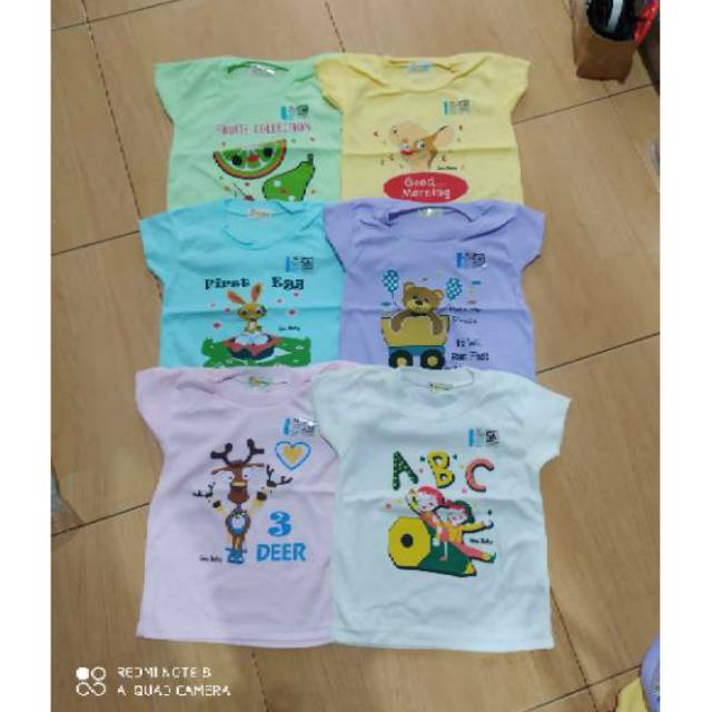 Kaos oblong atasan Bayi One baby size XL (3 pcs)