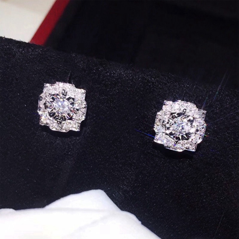 Anting Stud Hias Batu CZ Serbaguna Untuk Wanita
