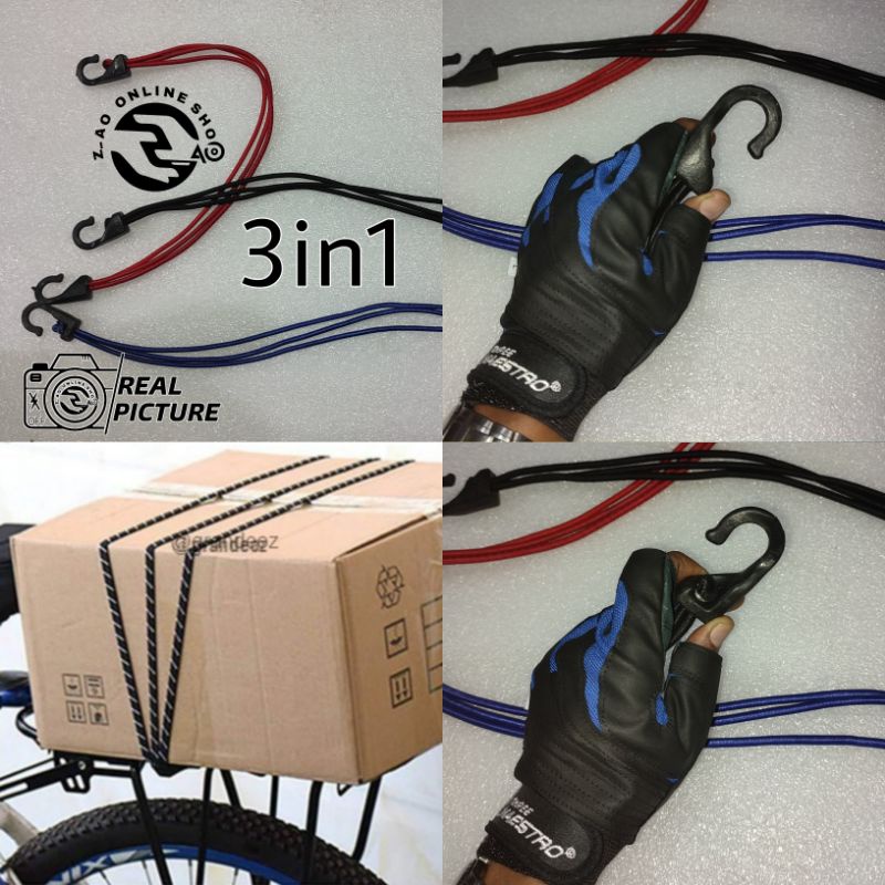 Tali Pengikat Barang Sepeda 3 in 1 Rope Luggage Strap Goldret