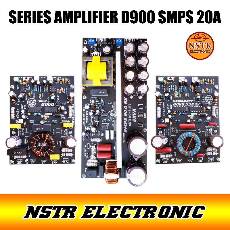 paket streo D900 mid D900 sub smps 20A Anti konslet