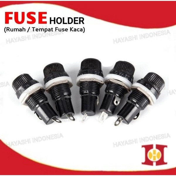 Fuse Holder Kecil Besar Panel Box Rumah Tempat Sekring 5x20 6x30 mm - 10pcs