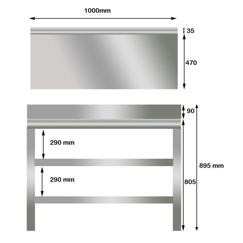 Meja Stainless Steel MrDapur MS 3