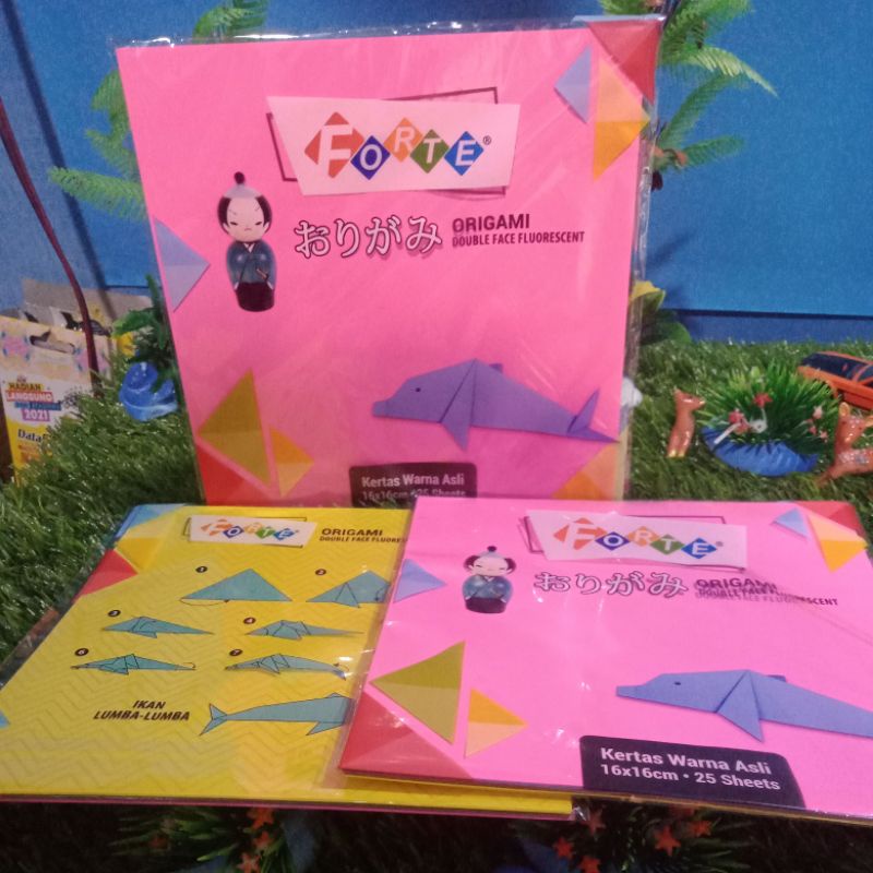 

kertas origami depan belakang warna